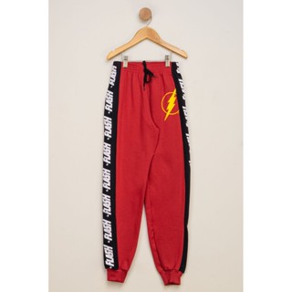 Calca Juvenil Masculino Moletom Flash - Vermelho