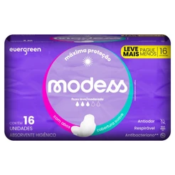 Absorvente Modess Malha Suave com Abas 16un