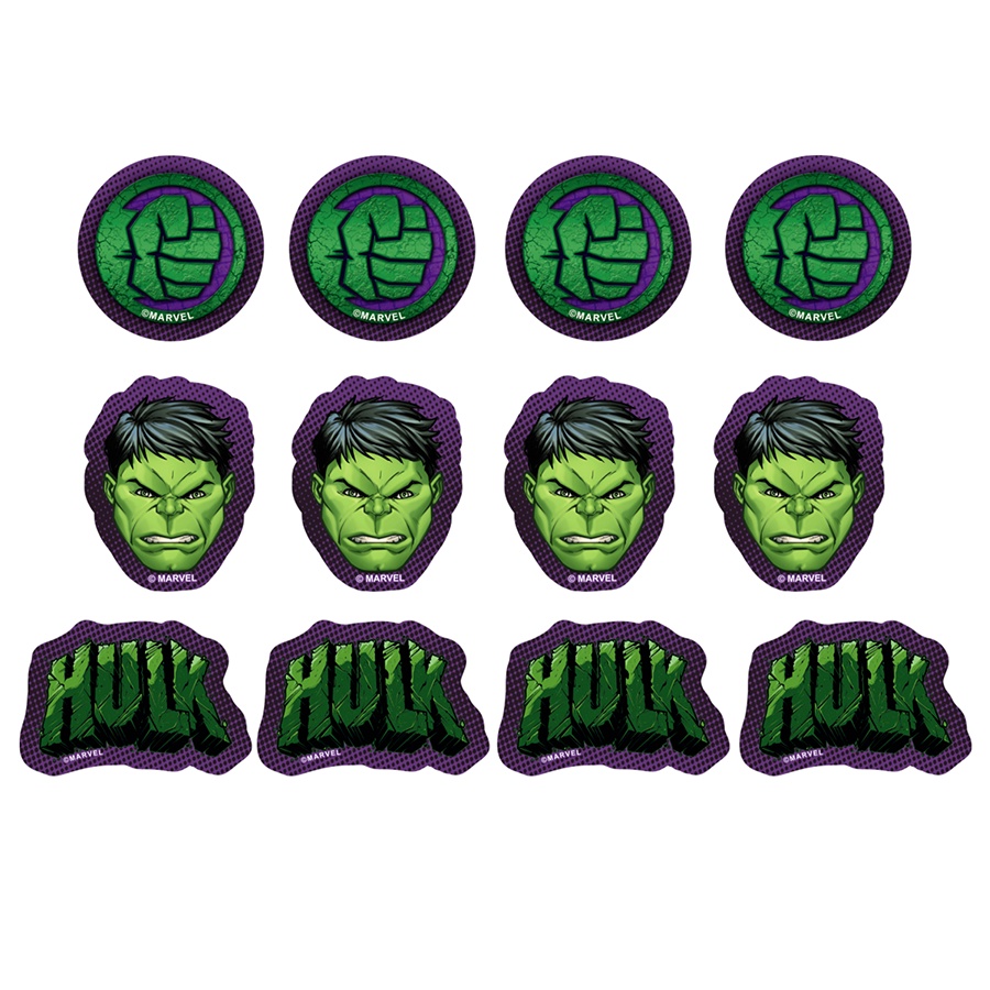 Aplique Decorativo Hulk - 12 PÇs - 1 UN - Piffer - Rizzo em Oferta na Shopee