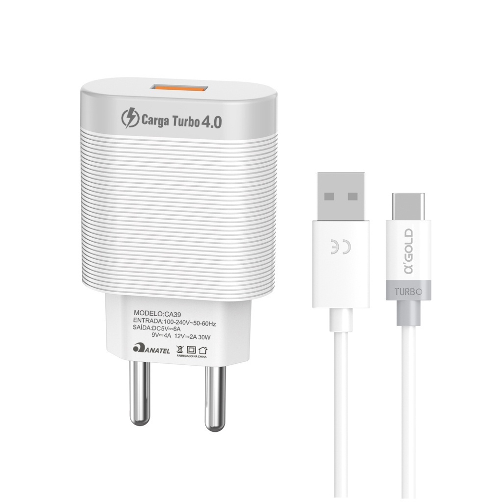 Carregador Pd 30w Para Iphone Samsung Xaiomi Motorola Type-C V8  Iphone Turbo em Oferta na Shopee