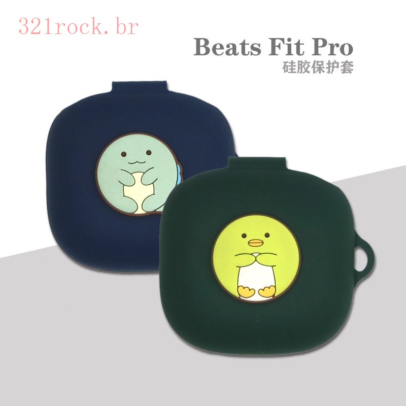 Adequado para Beats Fit Pro Capa protetora para fones de ouvido Bluetooth Capa protetora para fones de ouvido Bluetooth Pequena e Fofa Capa macia de Silicone biológico