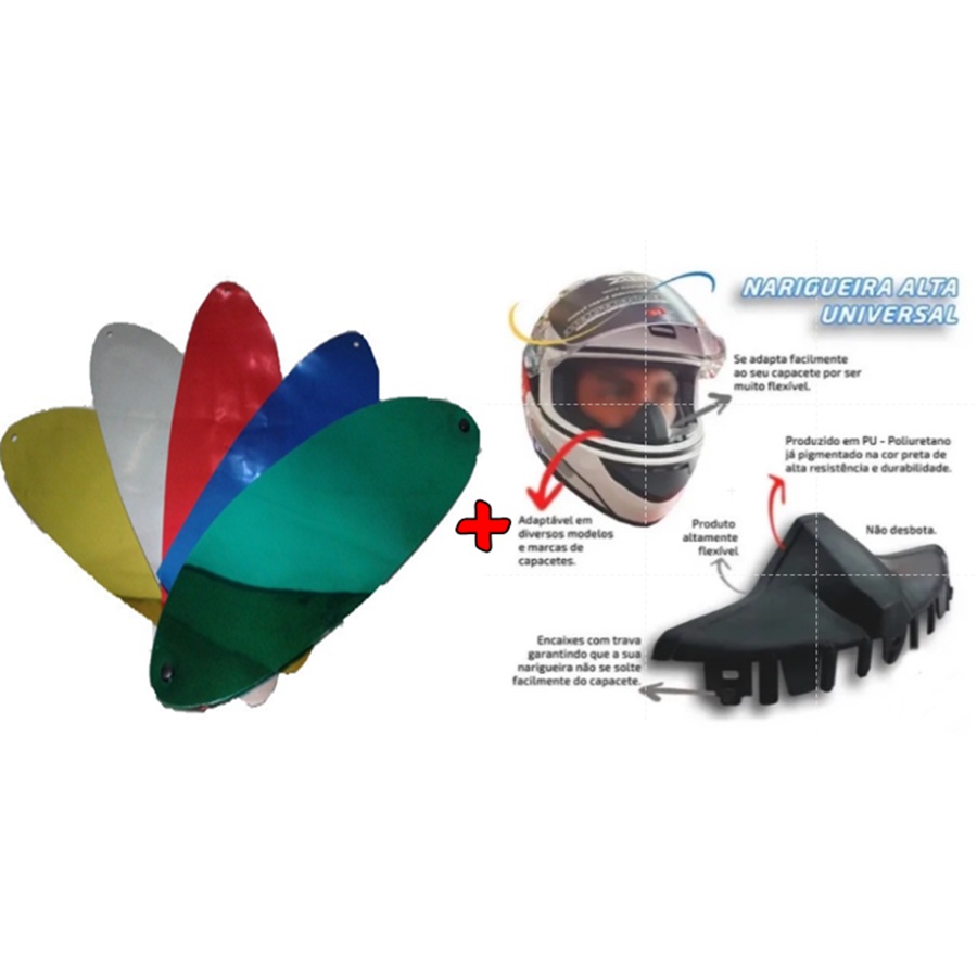 Narigueira alta com viseira San marino  - FW3 em Oferta na Shopee