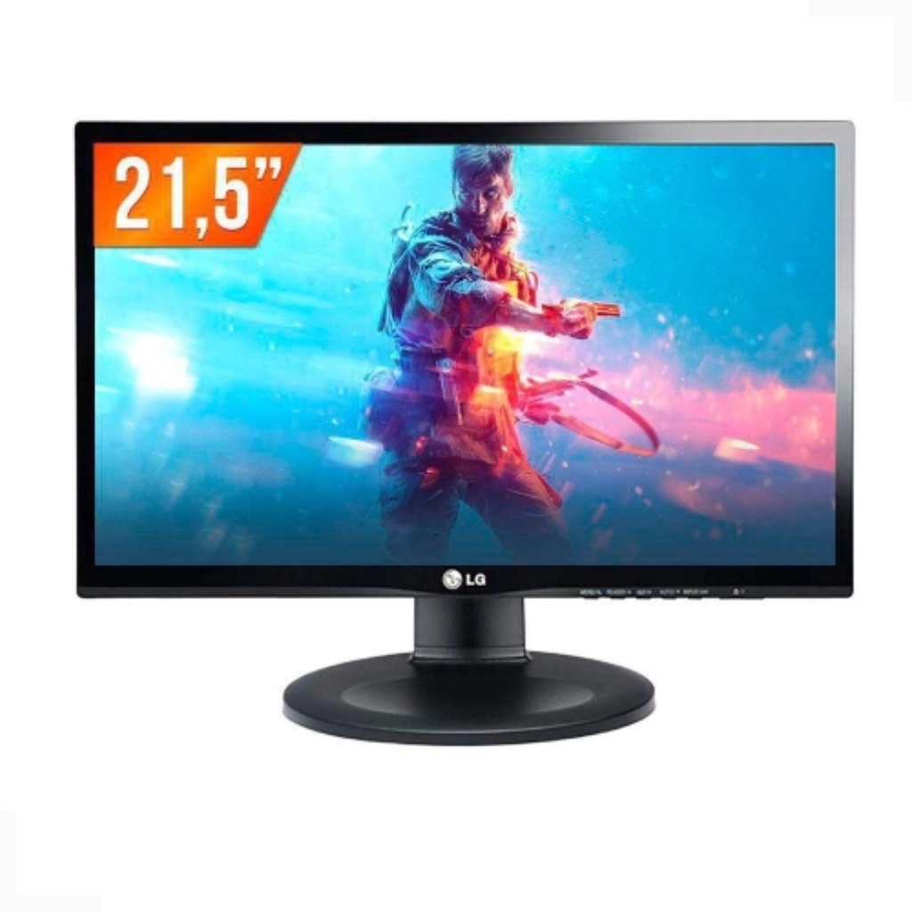 Monitor Lg 22 pol. Widescreen 1920x1080 Full HD Painel IPS com Ajuste de Altura - Preto - Bivolt - 22bn550y