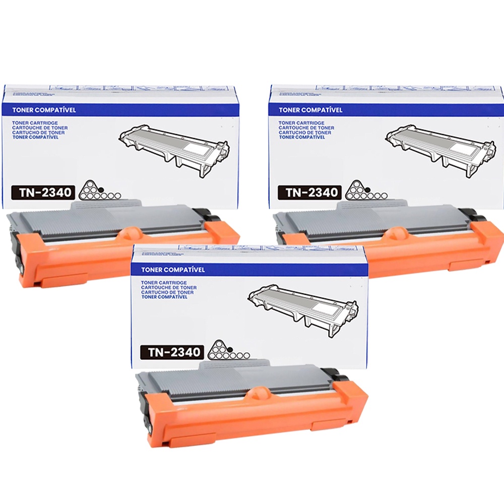 Kit 03 Toner TN2340 compatível para impressora Brother DCP-L2520DW 2.6K