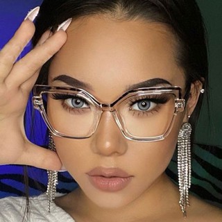 Óculos Para Computador Blue Light Filter Glasses Square Moldura Grande Moda Simples Tr90 Óptica Ladies Fashion