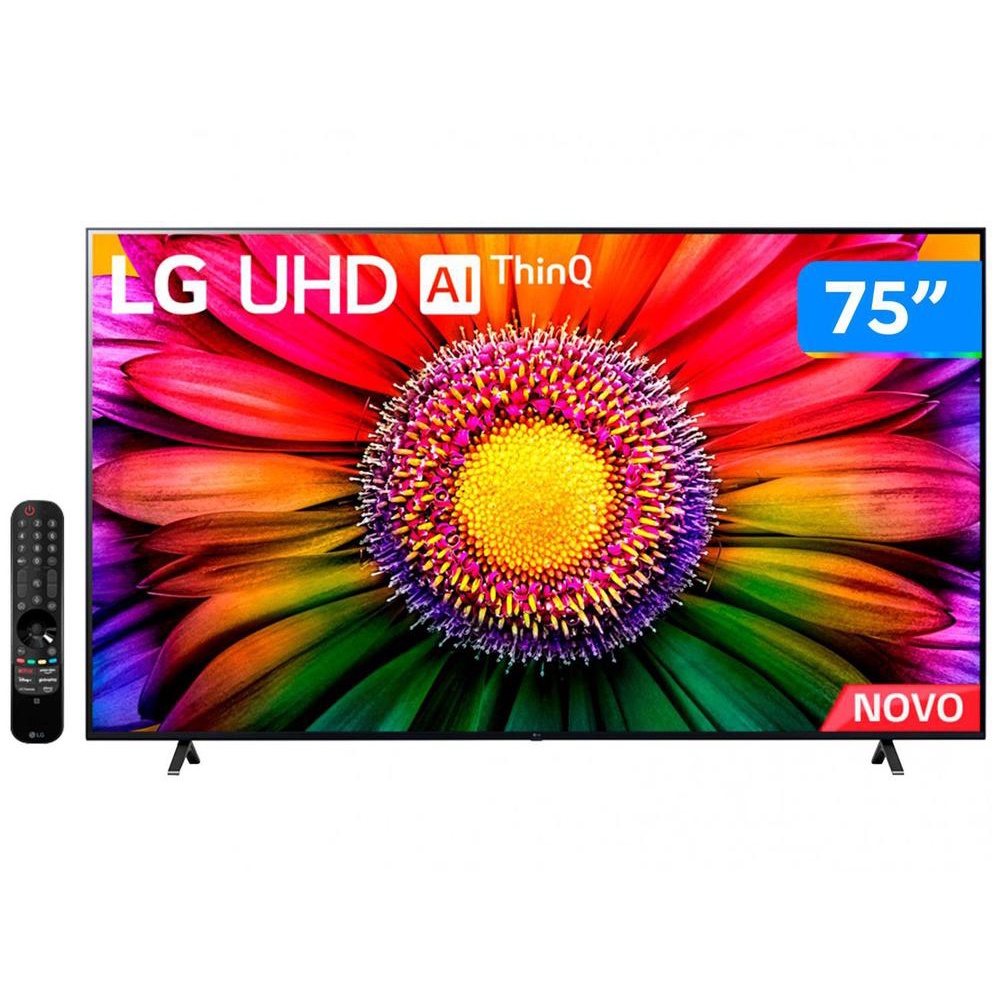 Smart TV 75” 4K UHD LED LG 75UR8750 - Wi-Fi Bluetooth Alexa 3 HDMI IA Matter