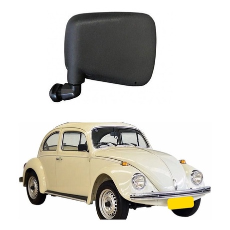 Espelho Retrovisor Externo Direito Preto Pe Plastico Fusca em Oferta na Shopee