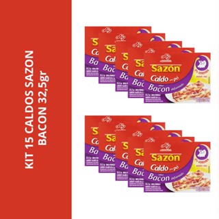 Kit 15 Caldos Sazon Bacon 32,5Gr