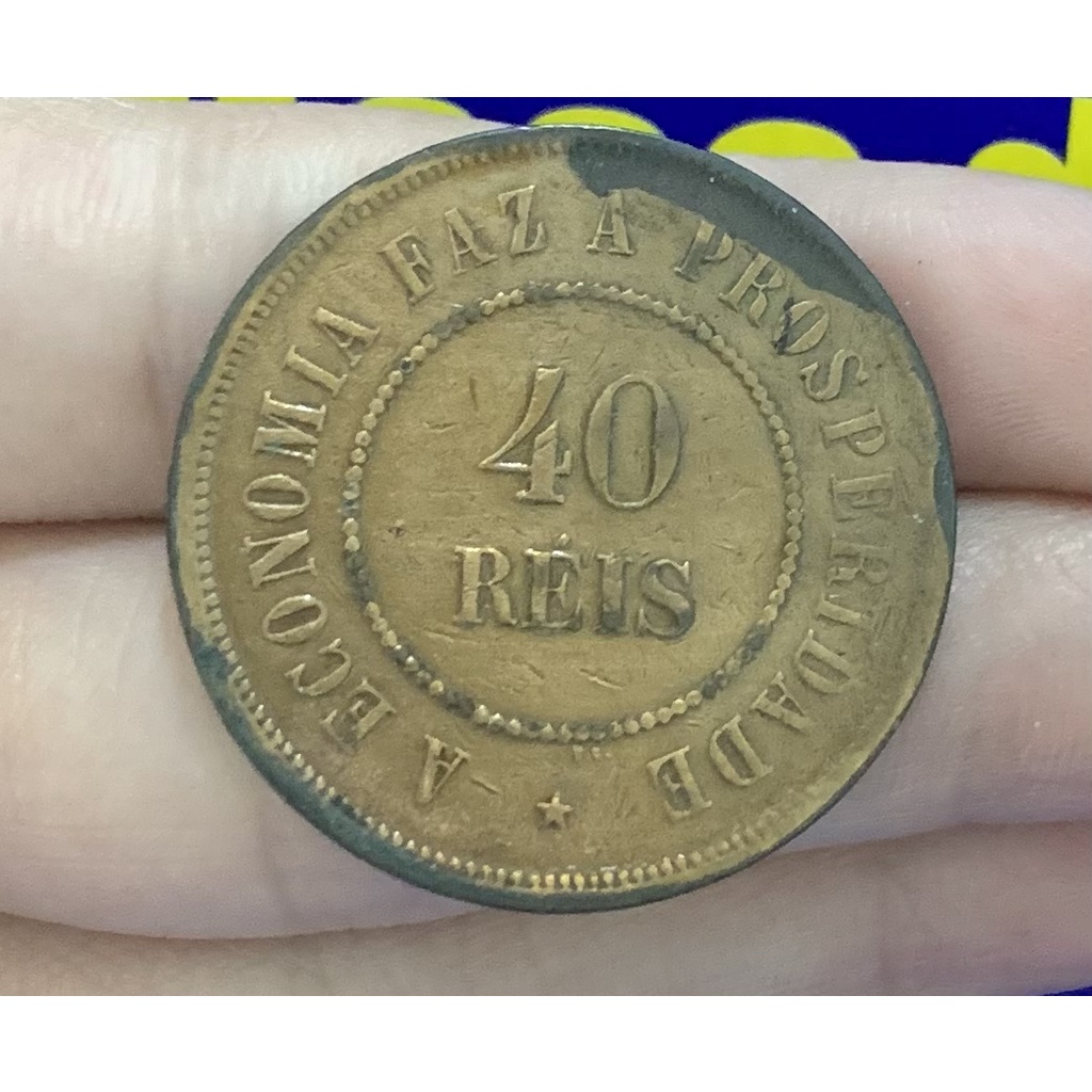 Moeda 40 Réis 1889 Repulblica do Brasil