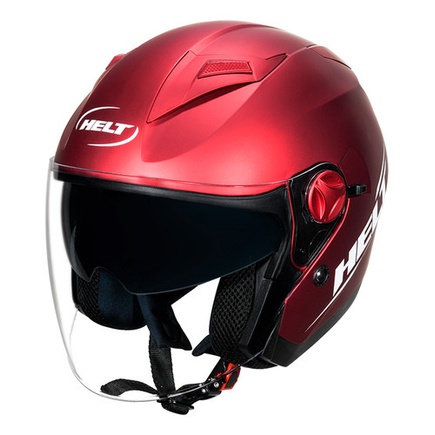 Capacete Aberto Citylight Red Fosco 56 Com  Viseira Antirrisco