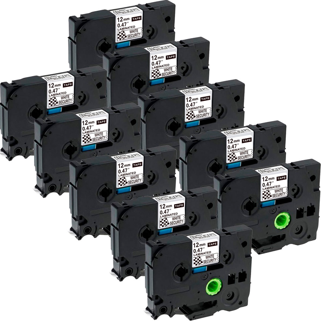 Kit com 10x Fita Compatível para Rotulador TZC-231 TZE-231 TZ231 12mm x 8m Branco Letra Preta em Oferta na Shopee