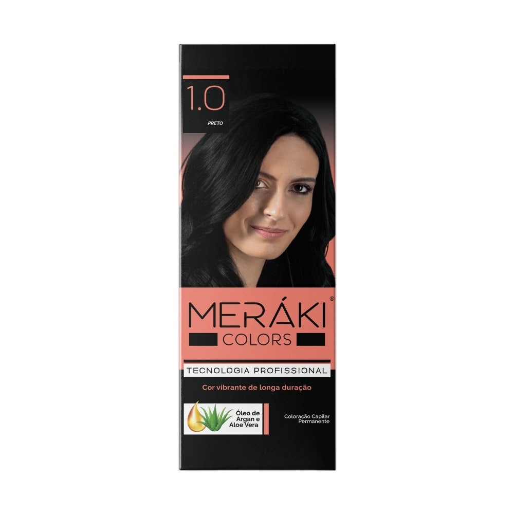 Kit Tintura Meráki Color Preto 1.0 125gr - Beauty