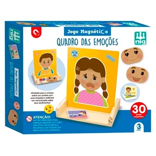 Jogo Magnético Quadro Das Emoções 30 Peças MDF 0465 - Nig Brinquedos em Oferta na Shopee