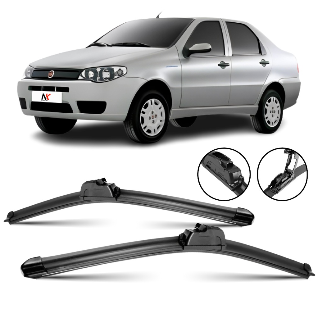 Par Palheta Limpador Parabrisa 18" 22'' Siena 96 á 2011 em Oferta na Shopee