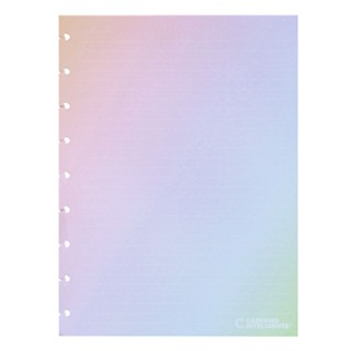 Bloco refil médio Rainbow pautado linha branca 120g com 30 folhas CIRM3025 Caderno Inteligente