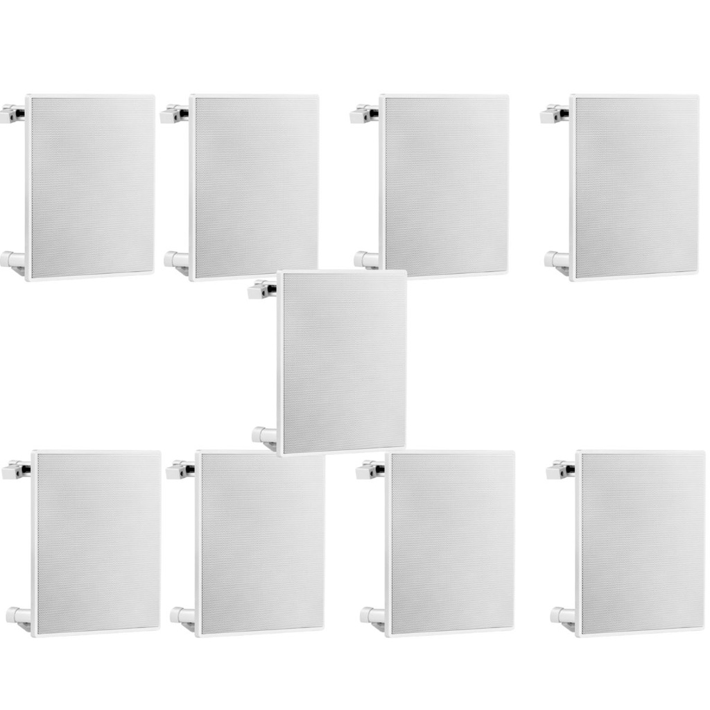 Kit 9 Arandelas Frahm Quadrada 6  40 Watts Rms 8 Ohms - Branca em Oferta na Shopee