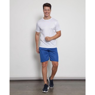 Bermuda Masculina Reta Esportiva Dry Fit Azul