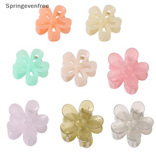 Spe Fashion Headwear Hollow Out Flowers Garras De Cabelo Fosco Doce Geleia Transparente Cor Grampo Shark Clip Mulher Acessórios FE
