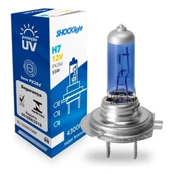 LAMPADA HALOGENA SUPER BRANCA H7 12V 55W SHOCKLIGHT SL-120007SBP