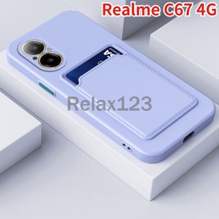 Estojo De Telefone Para Realme C67 RealmeC67 4G C 67 2023 2024 Cartão À Prova De Choque Macio TPU Silicone Flexível Sentir A Pele Da Cor Sólida Tampa Traseira