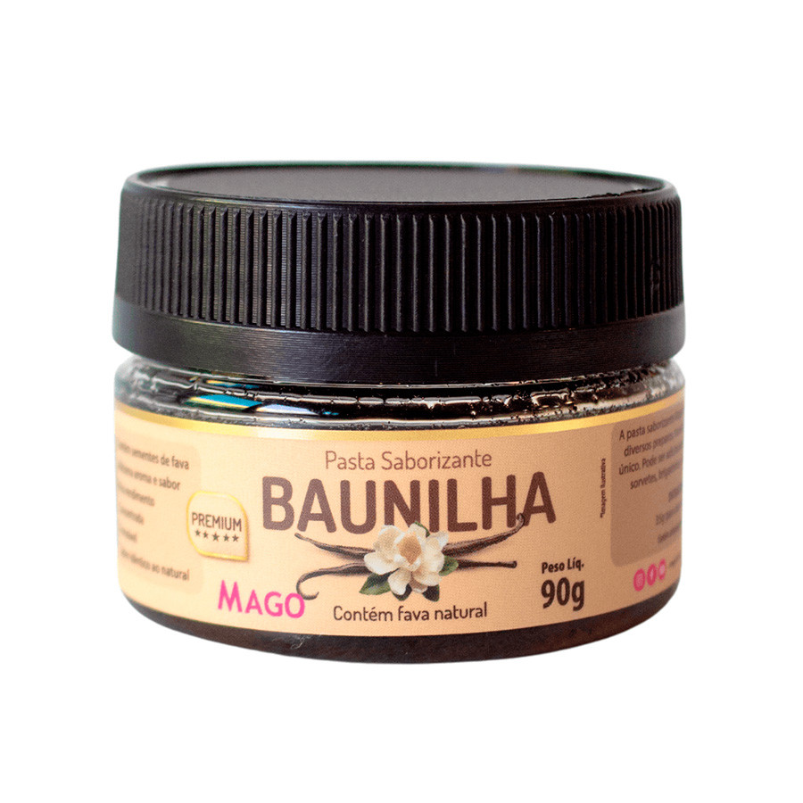 Pasta Saborizante Sabor Baunilha Premium - 90g - 1 unidade - Mago - Rizzo