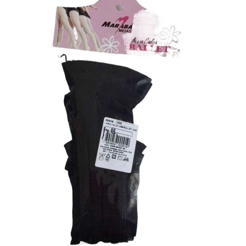 Meias Calça  com pé fio 40  Ballet  cor preta (Marca. Marabá)
