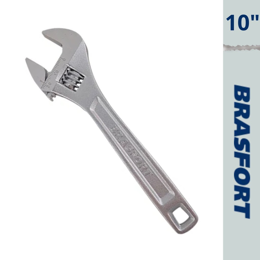 Chave Inglesa Ajustável 10 Polegadas Cromada Brasfort