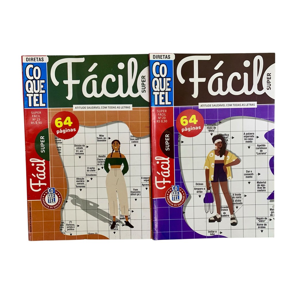 Kit: 2 Palavras Cruzadas Super Fácil- Coquetel (novo)