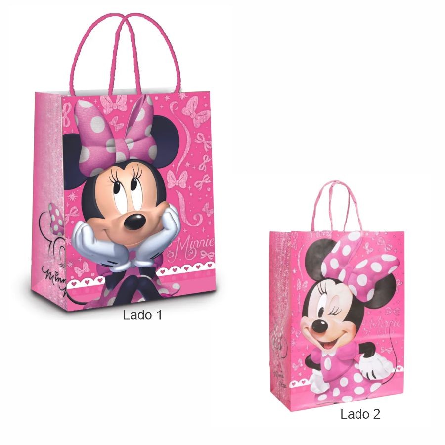 Sacola de Papel - Minie Shine - M 26x19,5x9,5cm - 10 unidades - Cromus - Rizzo - Home & Living