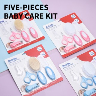 Kit de Tesoura de Unhas para Crianças 5 Peças, Combinado com Pente e Escova, Embalagem em Cartucho em Oferta na Shopee