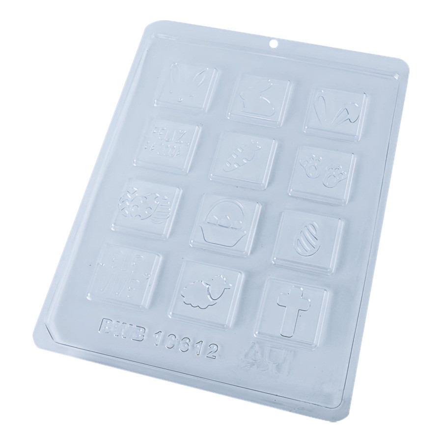 Forma de Acetato Aplique Tabletinho Quadrado Páscoa - Ref.10612 - 1 unidade - BWB - Rizzo em Oferta na Shopee