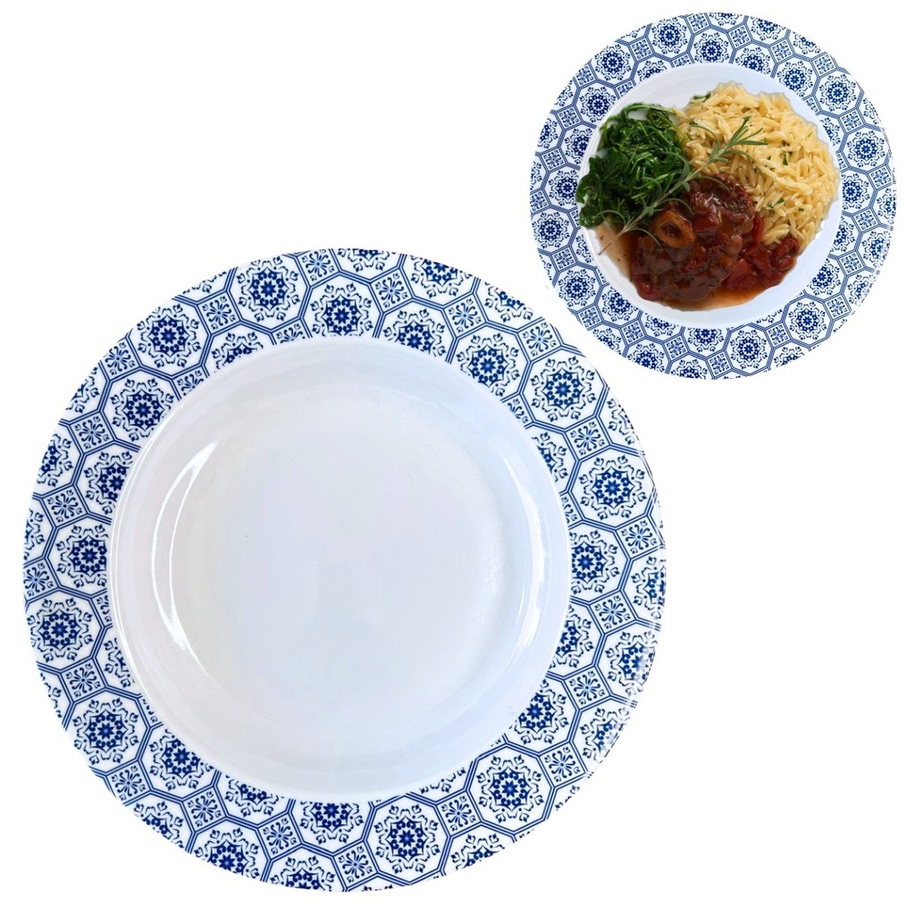 Prato Fundo Melamina Estampado 25cm Restaurante