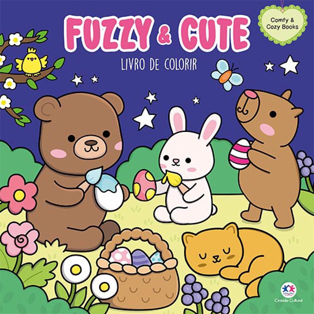 Livro de colorir Fuzzy and cute Ciranda Cultural em Oferta na Shopee