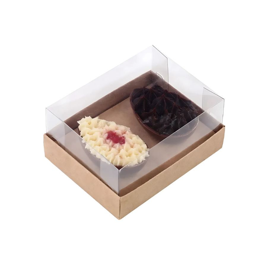 Caixa Para Dois Meio Ovos De 50g Páscoa Horizonte - Kraft - 10,5x8x5cm - 6 unidades - Cromus - Rizzo