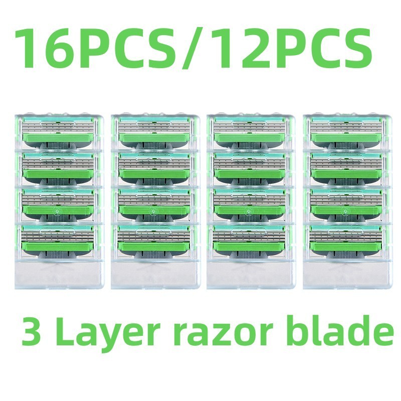 16PCS Substituição Para mach 3, Lâminas De Barbear Para Homem