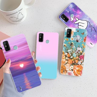 Para Tecno Spark 6 Go 2020 Capa De Silicone TPU Macia Moda Padrão Pára-Choques Transparente
