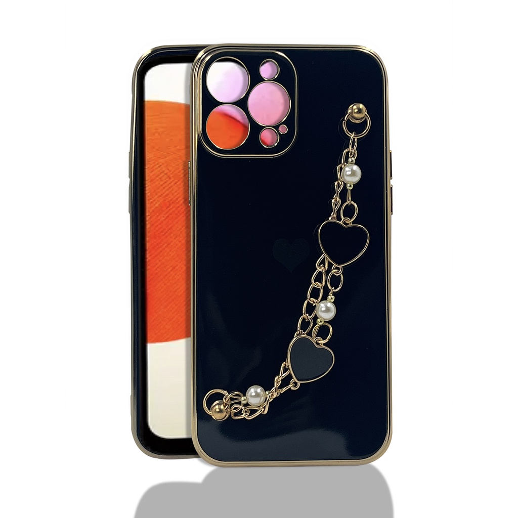 Capinha com Alça de Coração Compatível com iPhone 7 8 Plus XR 11 12 13 Pro Max – Ref. JC1 — imagem 2 de 2