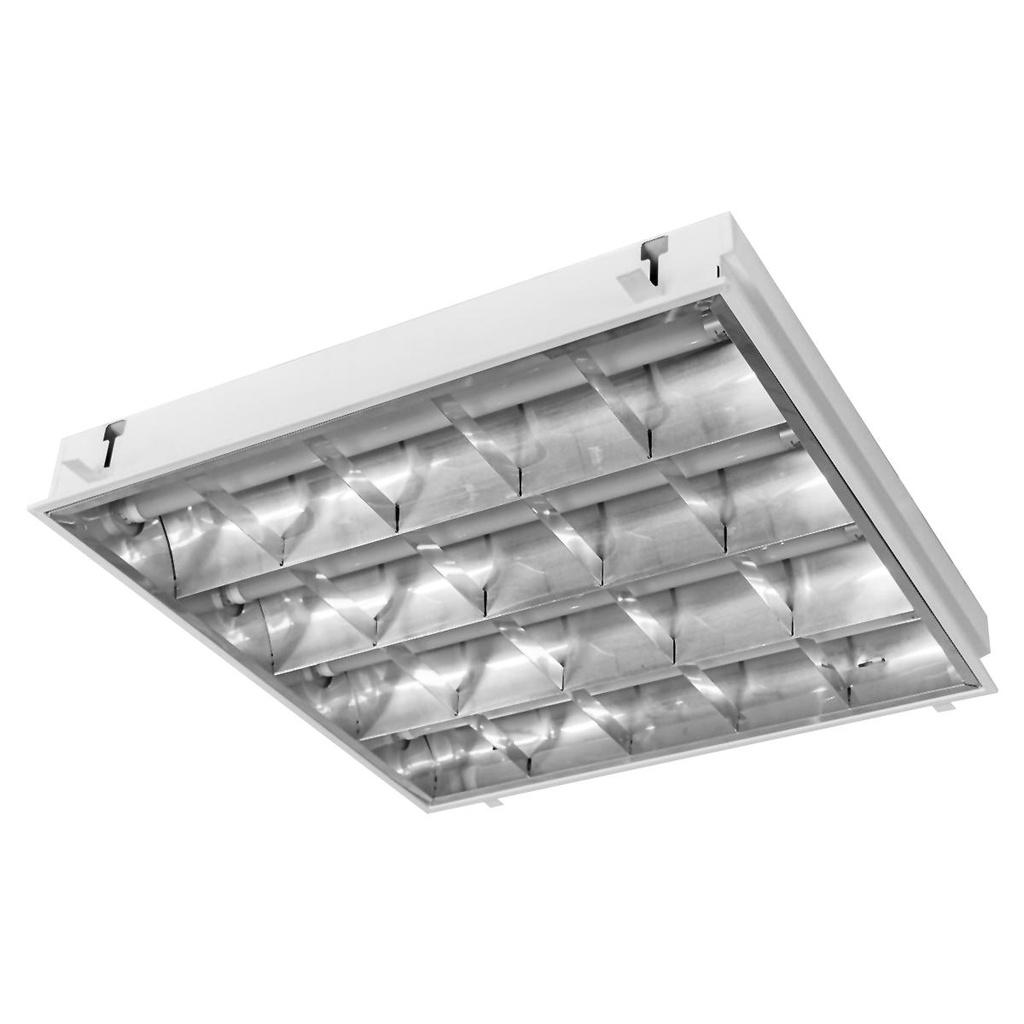 Luminária embutir C/4x9/10w 60cm c/aleta alumínio