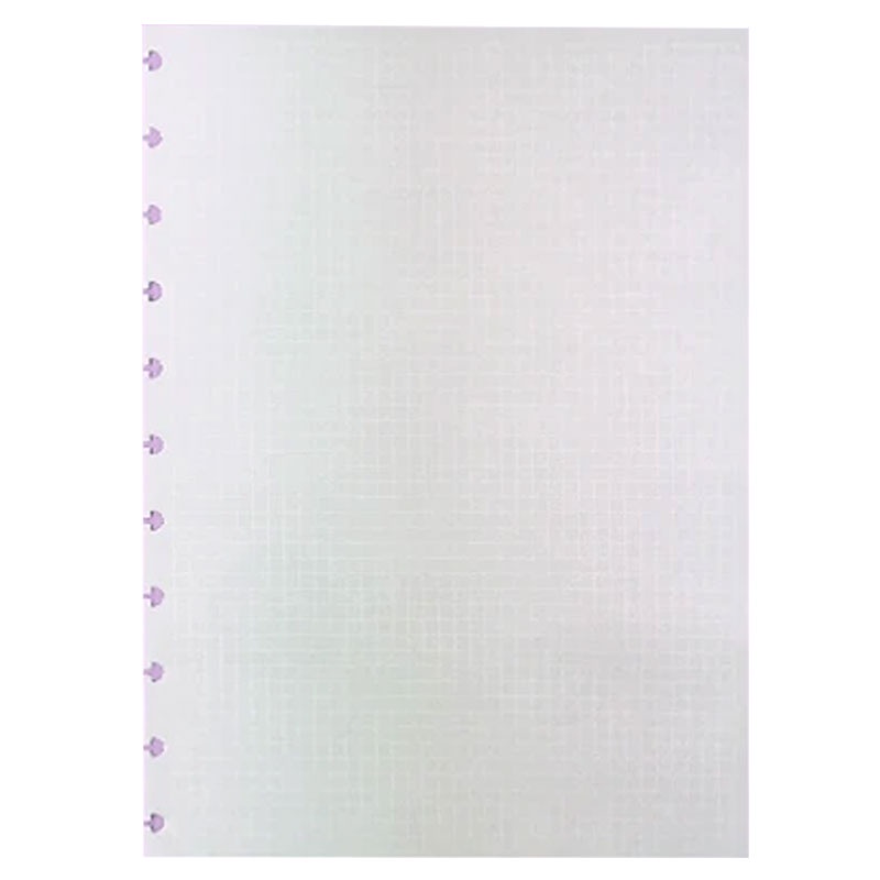 Bloco refil grande quadriculado linha branca 90g com 50 folhas CIRG4013 Caderno Inteligente