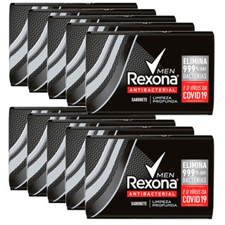 Kit Sabonete Em Barra Rexona Antibacteriano Limpeza Profunda 84g 10 Unidades