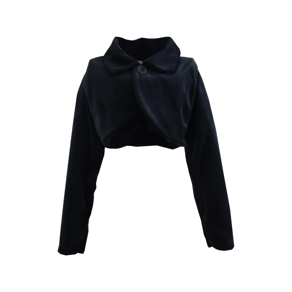 Bolero Preto Infantil Quentinho Casamento Festa Menina Plush Inverno Aconchegante