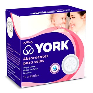 Absorvente York Para Seios Com 12 Unidades