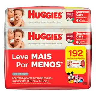 Lenço Umedecido Huggies Supreme Care Leve 4 Pague 3