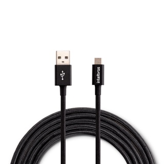 Cabo micro USB Nylon Preto 1,5m EUAB15NP Intelbras em Oferta na Shopee