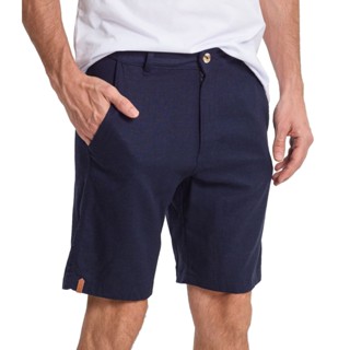 Bermuda Masculina Linho Rovitex Azul