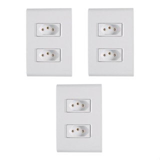 Kit 3 Tomada Tramontina Liz 2TU 20A 2P+T Branca