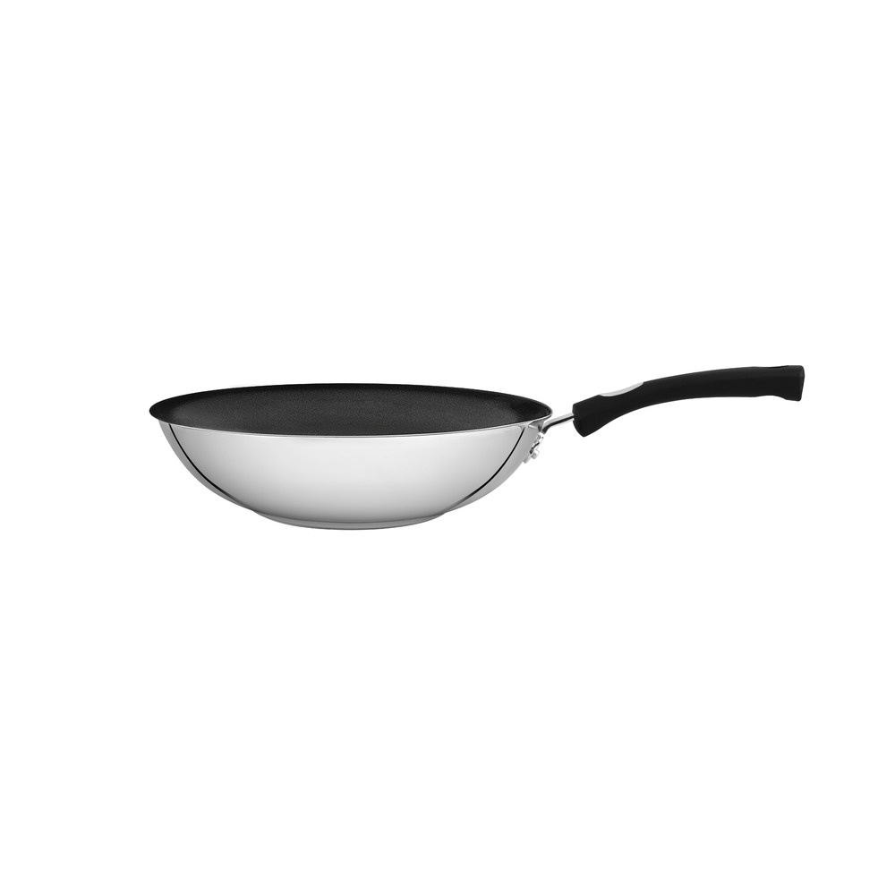 Panela Wok Tramontina Inox Antiaderente Astro Silicone 28cm