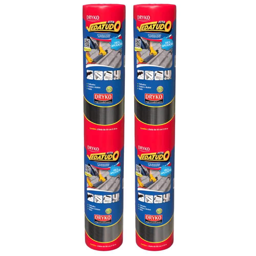 Fita Autoadesiva Asfáltica Vedatudo 90cm X 10m 2 Uni DRYKO - Home & Living