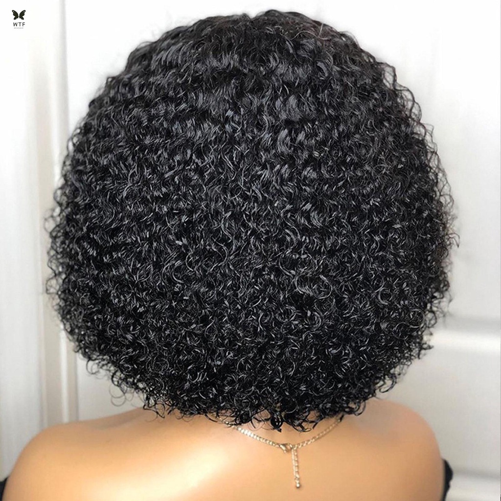 Perucas Frente De Renda Curly Lace Para Mulheres Peruca HD Closure Bob Wig Sem Cola em Oferta na Shopee