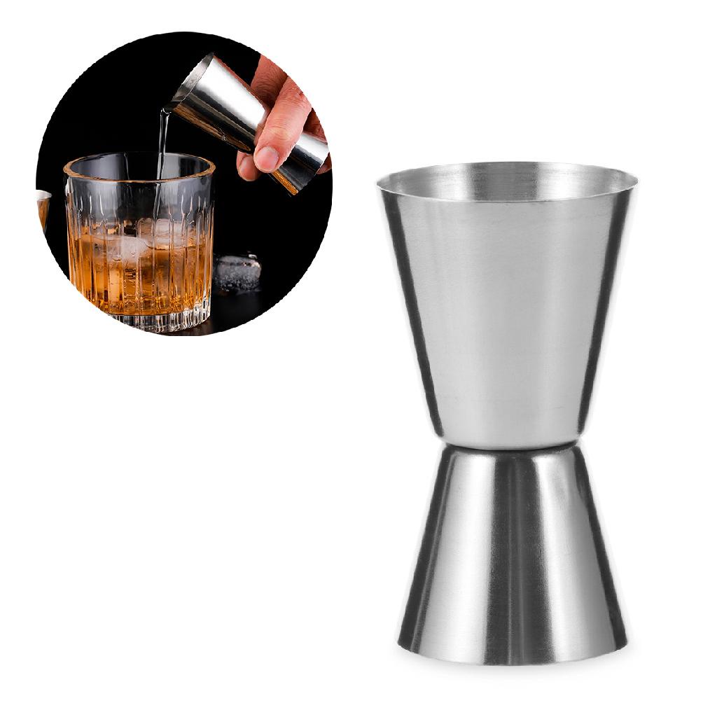 Dosador Duplo de Bebidas Inox Jigger Drink Gin Vodka 25 ml e 50 ml Para Bartender